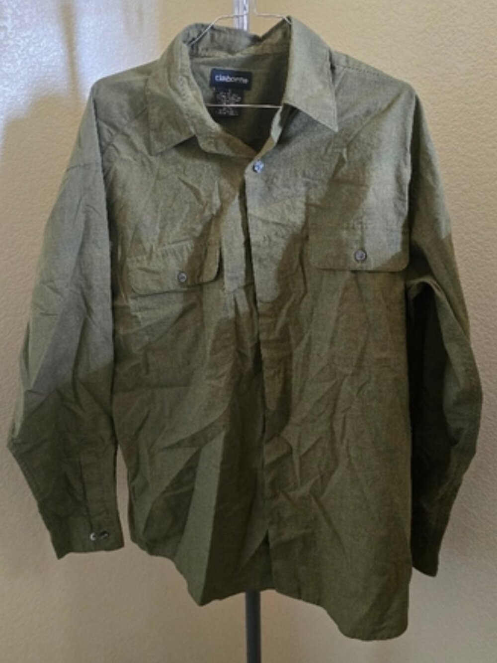 Claiborne Long Sleeve Button Up Shirt With Pockets